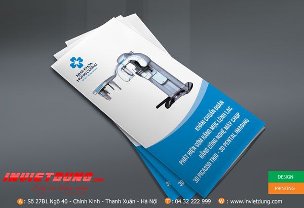 Mẫu tờ rơi nha khoa, in tờ rơi Hùng Cường - Bắc Giang